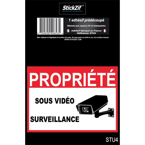 Adhésif Propriété sous vidéo surveillance x1 Feu Vert