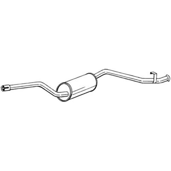 1 silencieux d'échappement arrière Bosal 283221
