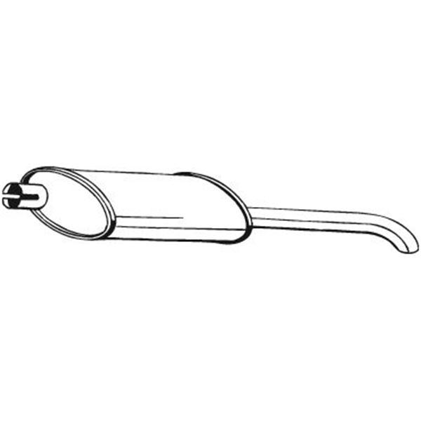 1 silencieux d'échappement arrière Bosal 185021