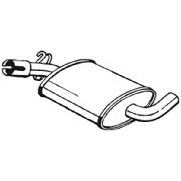 1 silencieux d'échappement intermédiaire Bosal 233407