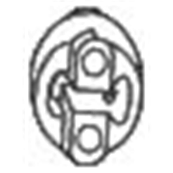 1 silentbloc d'échappement Bosal 255381