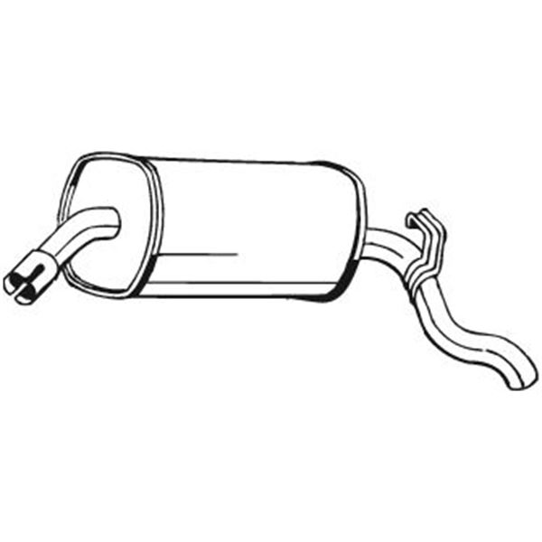 1 silencieux d'échappement arrière Bosal 185045
