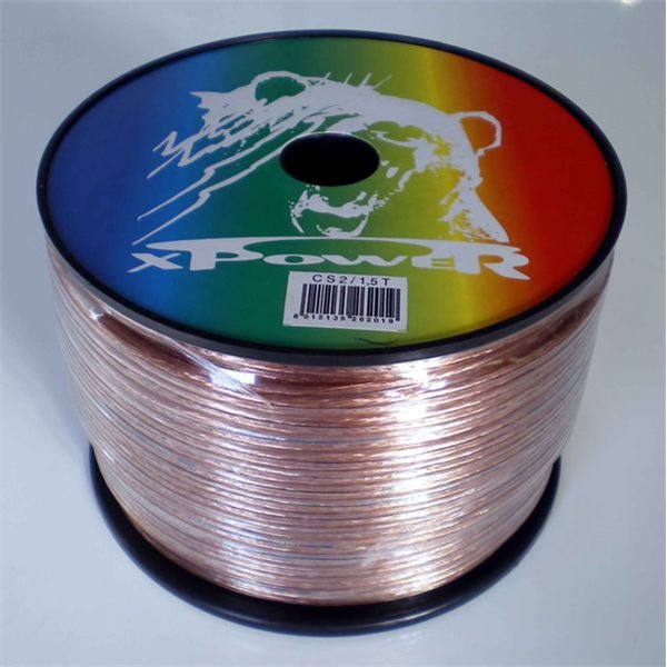 Câble haut-parleurs transparent 1,5 mm²