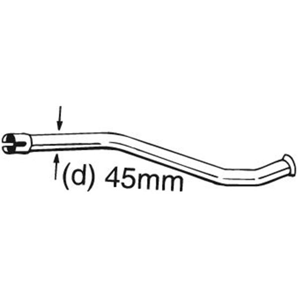 1 tuyau d'échappement Bosal 889150