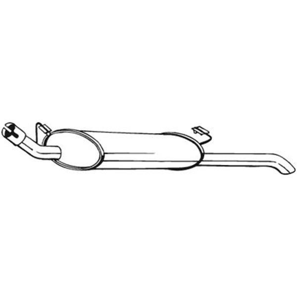 1 silencieux d'échappement arrière Bosal 185141