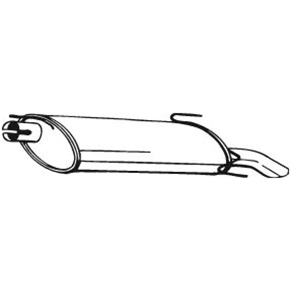 1 silencieux d'échappement arrière Bosal 185309