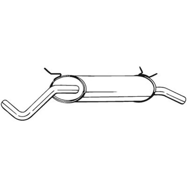 1 silencieux d'échappement arrière Bosal 200229