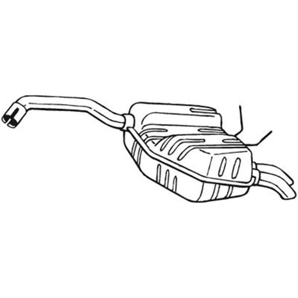 1 silencieux d'échappement arrière Bosal 200733