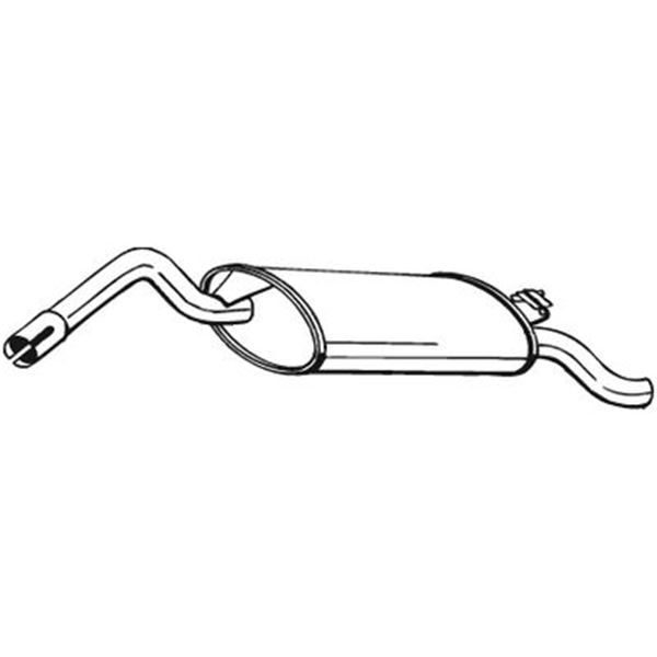 1 silencieux d'échappement arrière Bosal 220649