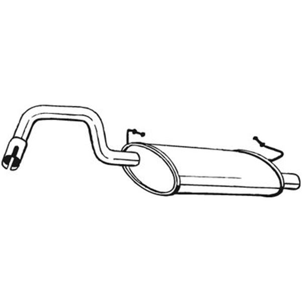 1 silencieux d'échappement arrière Bosal 235203