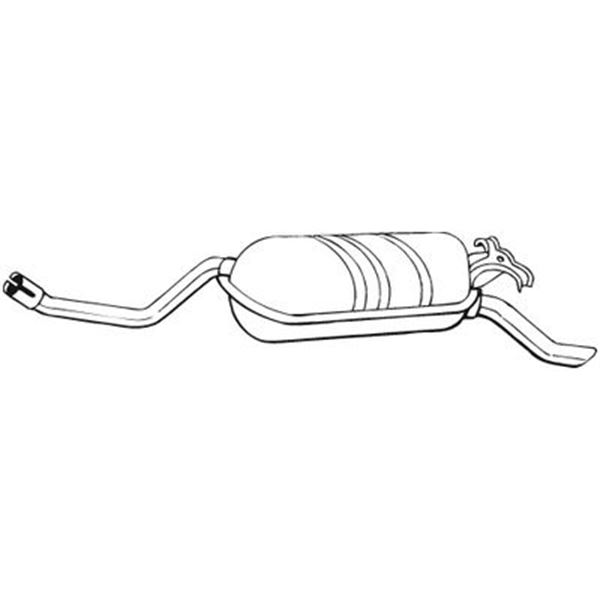 1 silencieux d'échappement arrière Bosal 278189