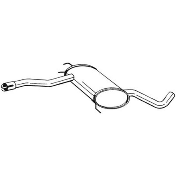 1 silencieux d'échappement intermédiaire Bosal 278733