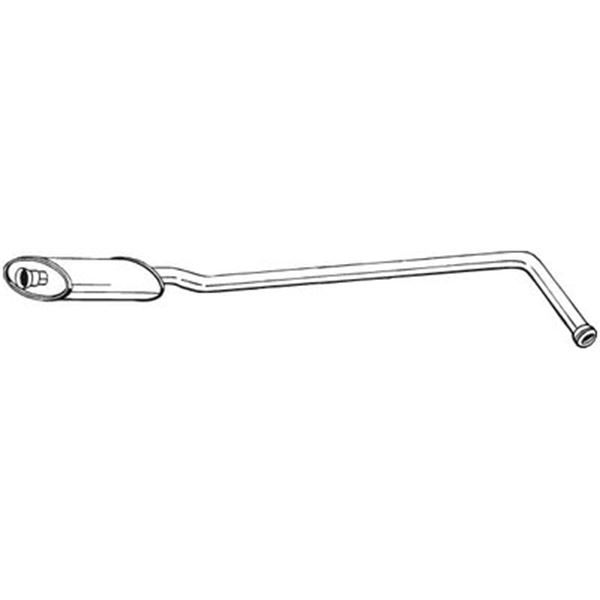 1 silencieux d'échappement intermédiaire Bosal 281417