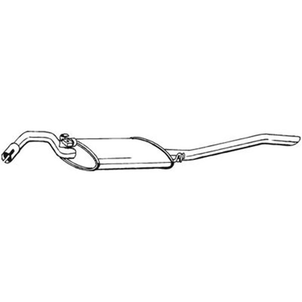 1 silencieux d'échappement arrière Bosal 281699
