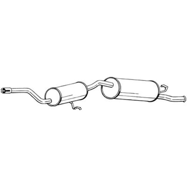 1 silencieux d'échappement arrière Bosal 282225
