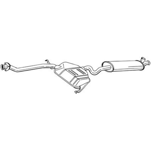 1 silencieux d'échappement arrière Bosal 286017
