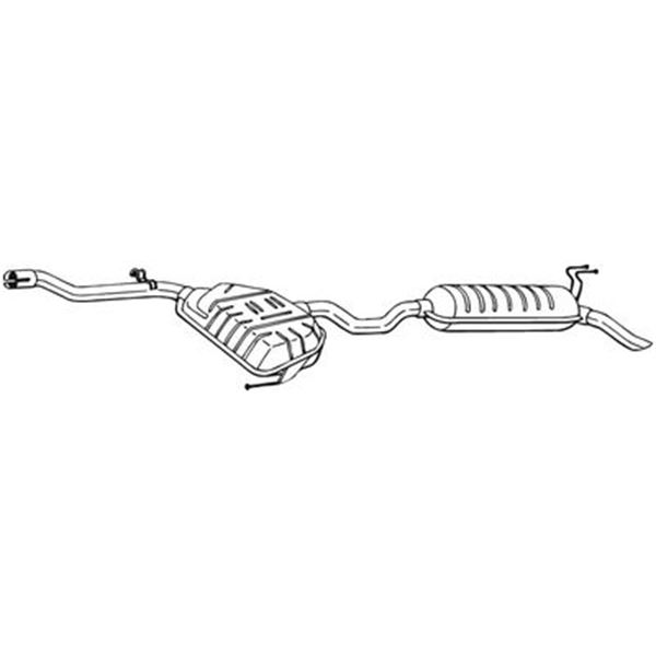 1 silencieux d'échappement arrière Bosal 286239