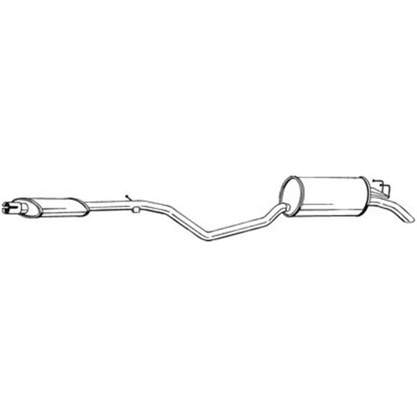1 silencieux d'échappement arrière Bosal 287871
