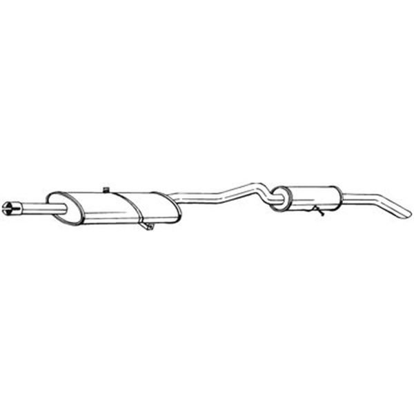 1 silencieux d'échappement arrière Bosal 289299