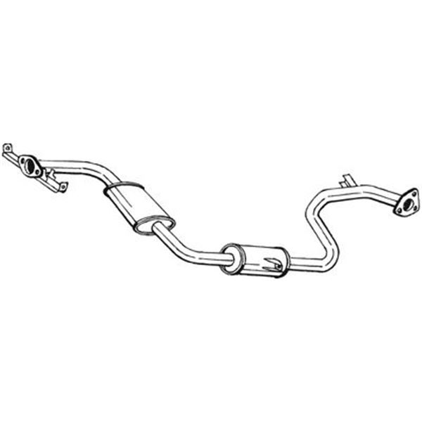 1 silencieux d'échappement intermédiaire Bosal 283077