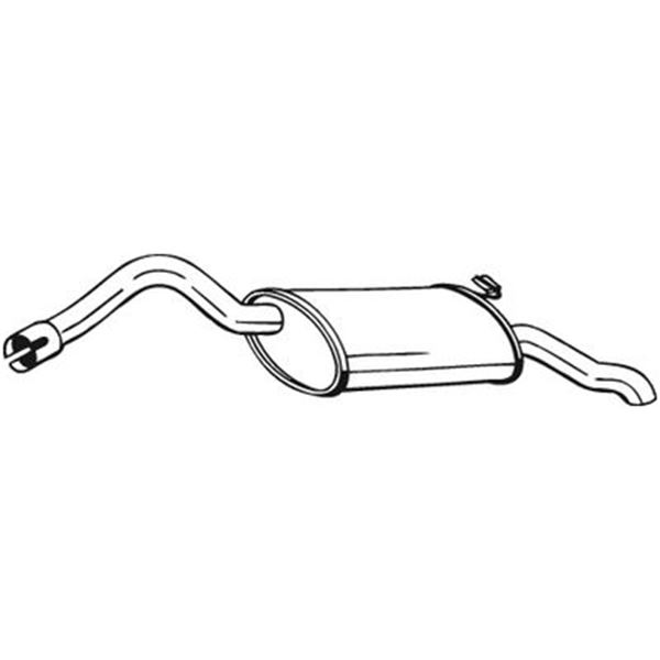 1 silencieux d'échappement arrière Bosal 220671