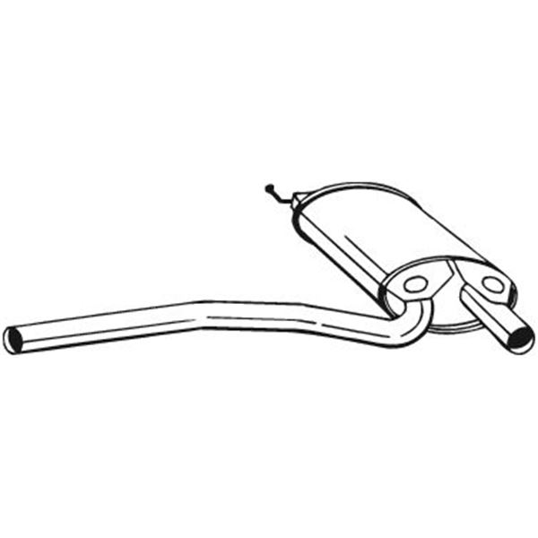 1 silencieux d'échappement intermédiaire Bosal 105165