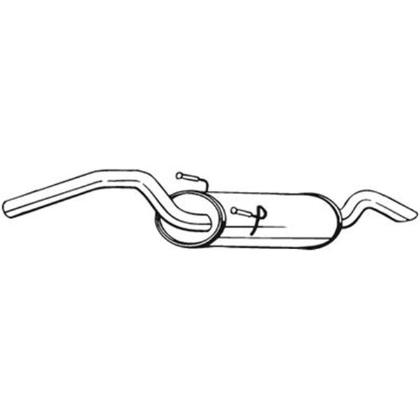 1 silencieux d'échappement arrière Bosal 148265