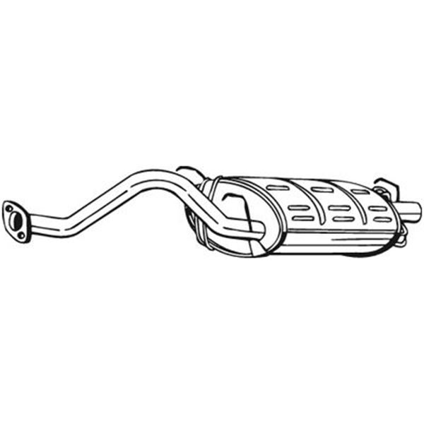1 silencieux d'échappement arrière Bosal 163349
