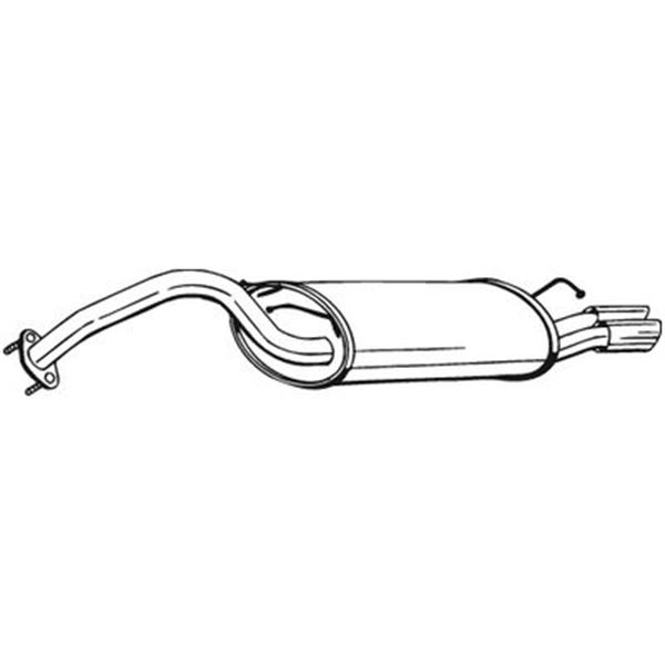 1 silencieux d'échappement arrière Bosal 165139