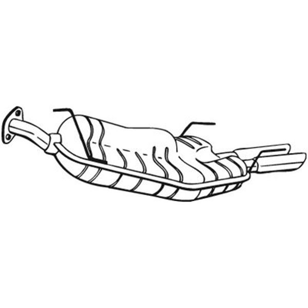 1 silencieux d'échappement arrière Bosal 185407
