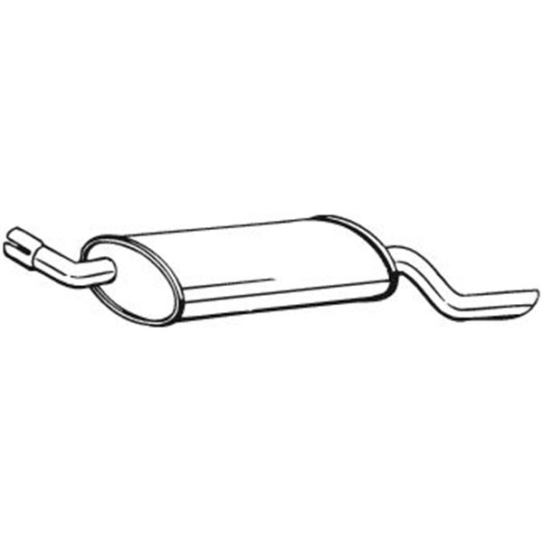 1 silencieux d'échappement arrière Bosal 185439