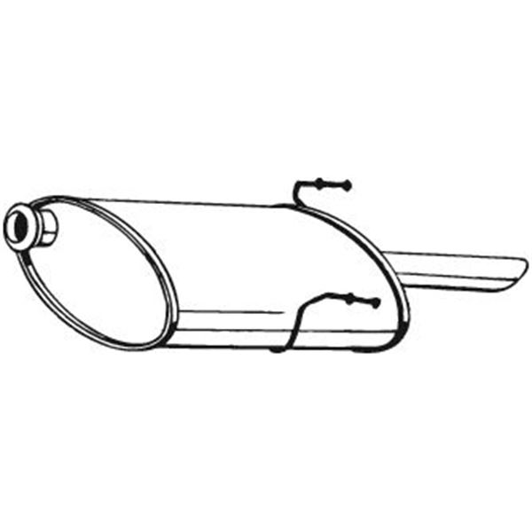 1 silencieux d'échappement arrière Bosal 190289