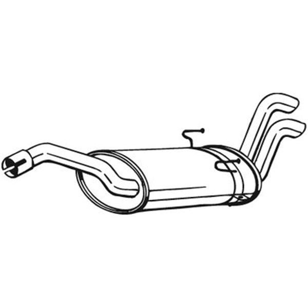 1 silencieux d'échappement arrière Bosal 190297
