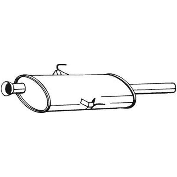 1 silencieux d'échappement intermédiaire Bosal 200153