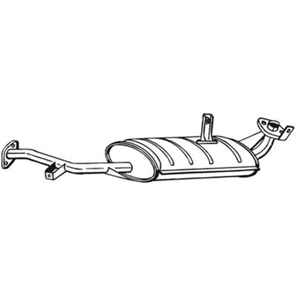 1 silencieux d'échappement intermédiaire Bosal 219109
