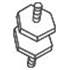 1 silentbloc d'échappement Bosal 255015