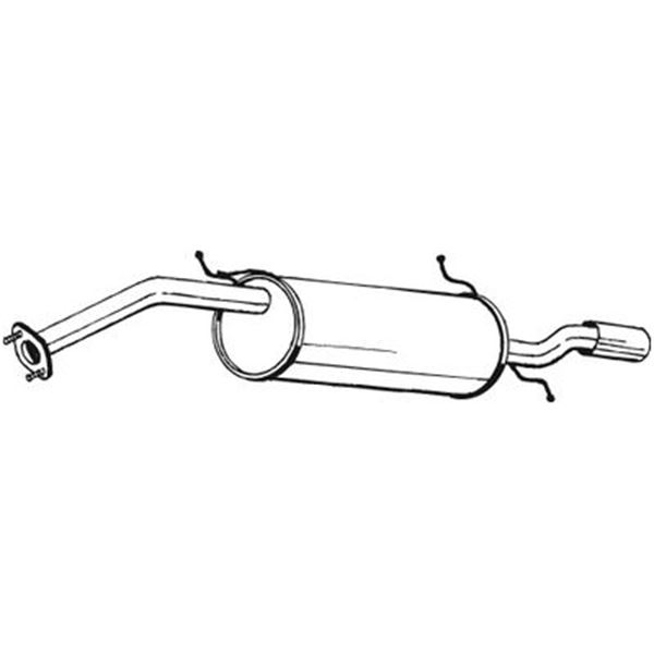 1 silencieux d'échappement arrière Bosal 278077