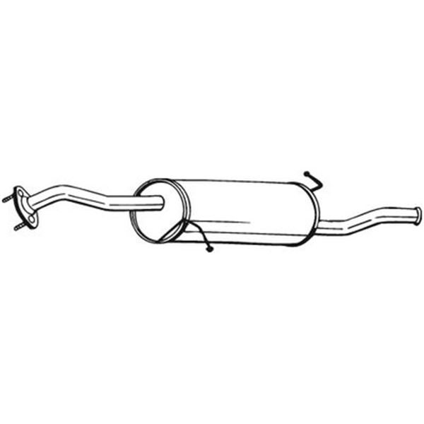 1 silencieux d'échappement arrière Bosal 278619