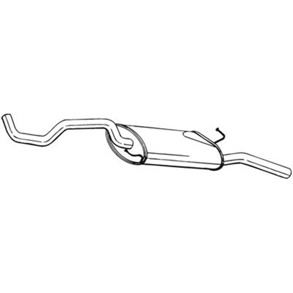 1 silencieux d'échappement arrière Bosal 282463