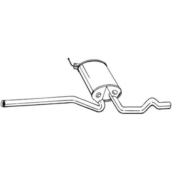 1 silencieux d'échappement intermédiaire Bosal 282733