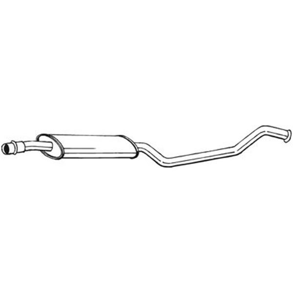 1 silencieux d'échappement intermédiaire Bosal 283695