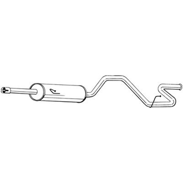 1 silencieux d'échappement arrière Bosal 287357