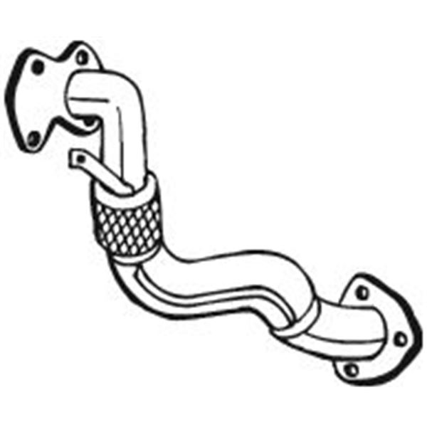 1 tuyau d'échappement Bosal 737259
