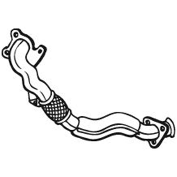 1 tuyau d'échappement Bosal 737261