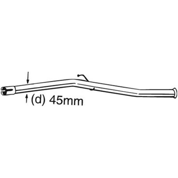 1 tuyau d'échappement Bosal 889161