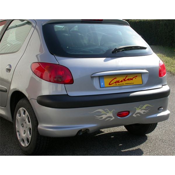 Sticker voiture flammes chromées Cadox 120 x 300 mm