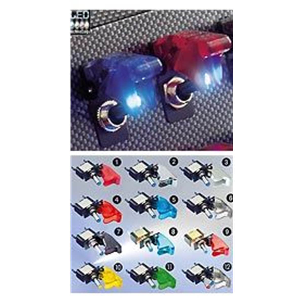 Interrupteur Led Bleu Rouge