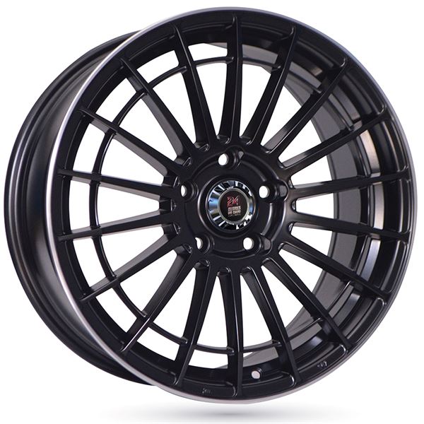 Jante aluminium 24H Du Mans 18 pouces Noir Satin Bord Poli Mulsanne