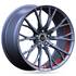 Jante aluminium Infiny 17 pouces Gris Brillant Tour Interne Rouge Spike