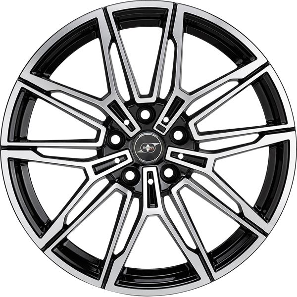 Jante aluminium Infiny Individual 19 pouces Noir Brillant Face Polie